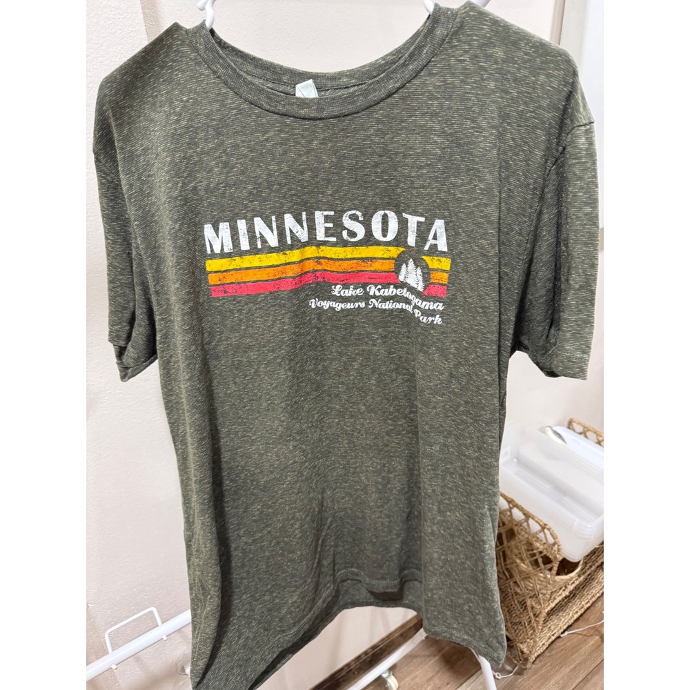Minnesota Voyageurs National Park Lake Kabetogama Graphic Tee Heather Green L